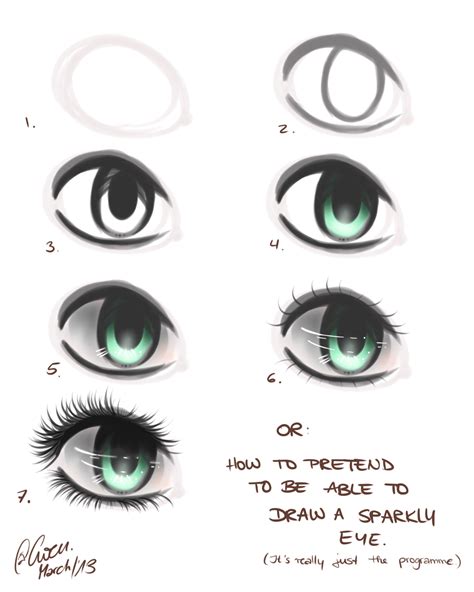 (step 3) draw a curved triangle like shape for the inner eye. HOW TO DRAW AN EYE IN SEVEN EASY STEPS. by TheGweny on ...