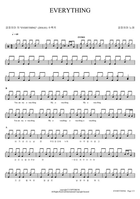 Everything By Copydrum Sheet Music