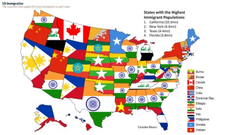 Imagen Del Día El Mapa De La Inmigración En Estados Unidos Por