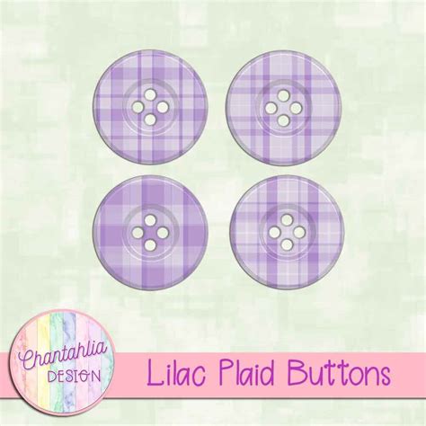 Free Lilac Plaid Buttons Design Elements