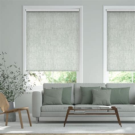 Thermo Linen Dimout Soft Grey Roller Blind