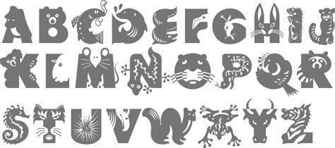 Animal Letters Cool Fonts