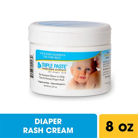 Triple Paste Medicated Baby Ointment For Diaper Rash Fragrance Free 8