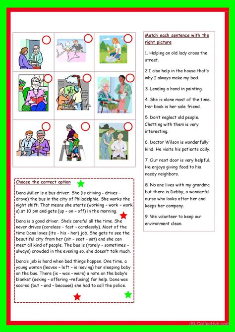 Helping Others Reading For Detail D English Esl Worksheets Pdf And Doc