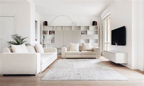 White Style Interior Design Arredamento Soggiorno Rettangolare