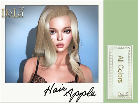 Second Life Marketplace Dela Mesh Hair Apple All Colors