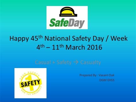 Happy National Safety Day