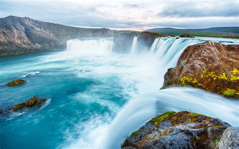 The Goðafoss Iceland Waterfall Of The Gods Or Waterfall Of The Year
