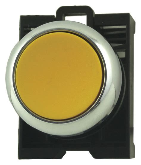 EATON Push Button Operator Metal Momentary Yellow 1 13 2 3 4