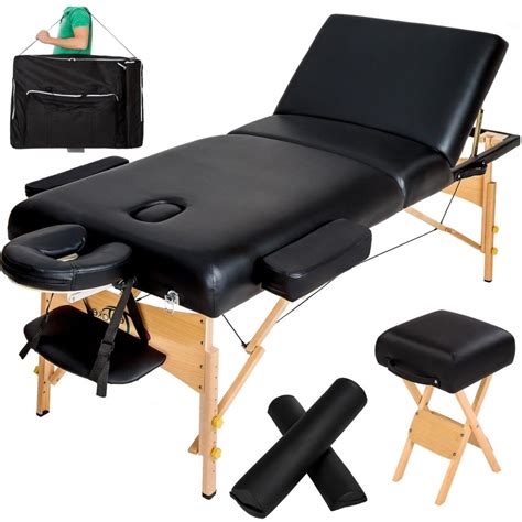 Sans aucun doute, une table de massage pliante confortable doit garantir au client une détente optimale. TABLE massage professionnelle, 3 zones, noir