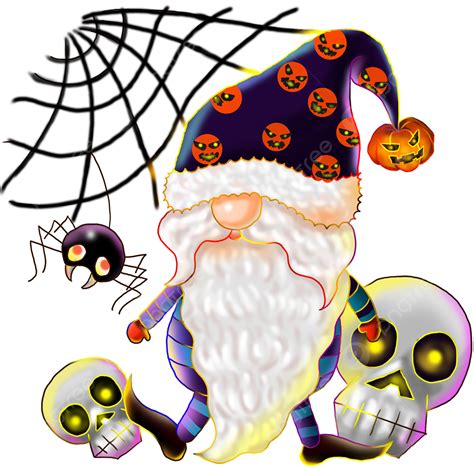 Gambar Jaring Laba Laba Halloween Gnome Halloween Kerdil Teror Png
