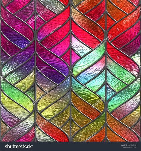 Stained Glass Seamless Texture Waves Pattern Stock Illustration 1665296398 Shutterstock
