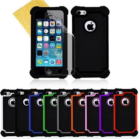 Protective Heavy Duty Case For Apple Iphone 5 5s Thick Silicone Hard