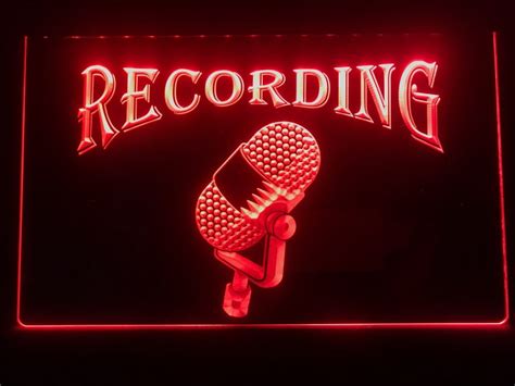 Recording Sign Light Vintage Style Light Signs Cave