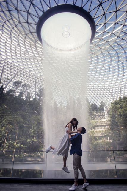 Wedding Engagement Photoshoot In An Airport Jewel Changi Singapore