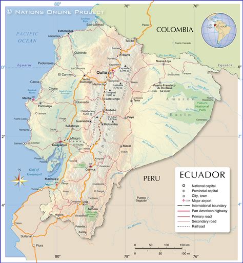 Political Map Of Ecuador