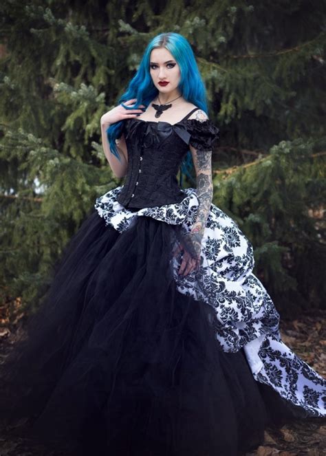 Black Gothic Victorian Long Prom Dress D1020 D Roseblooming