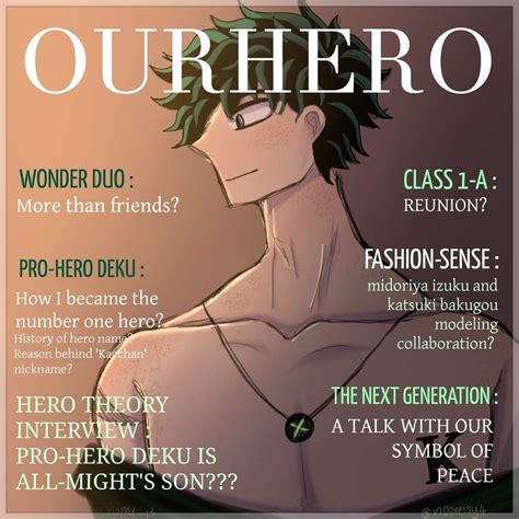 Pro Hero Deku Magazine Cover My Hero Academia Amino