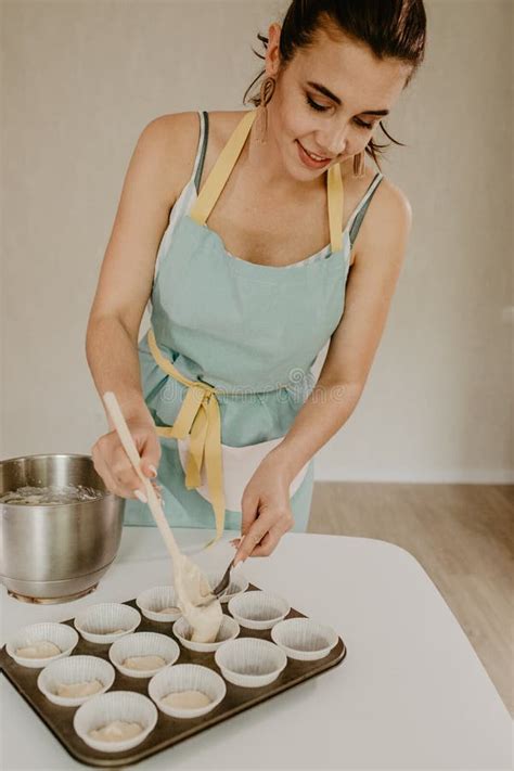 Woman In An Apron Stock Photo Image Of Gorgeous Happiness 22142538