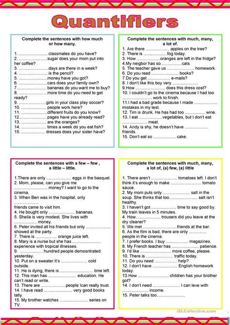 Quantifiers Worksheet Free Esl Printable Worksheets Made By Teachers English Grammar