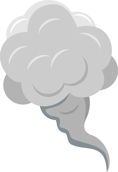 Stylized White Cloud Cartoon Smoke Or Fog Smoke Bubble Comic