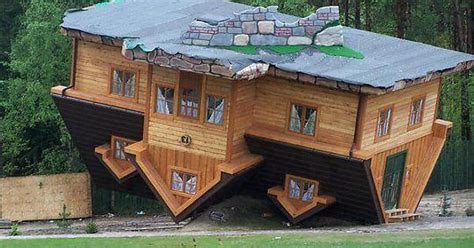 Strange Upside Down House Is Situated In The Tiny Village Of Szymbark In Northern Poland Imgur