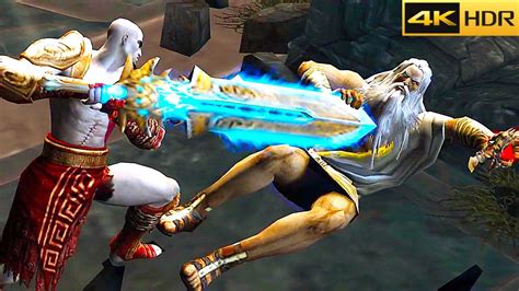 God Of War Kratos Vs Zeus Final Boss Fight K Fps Hdr Youtube