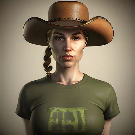In The Style Of Fallout 1 Masterpiece 3d Render Portrait Por