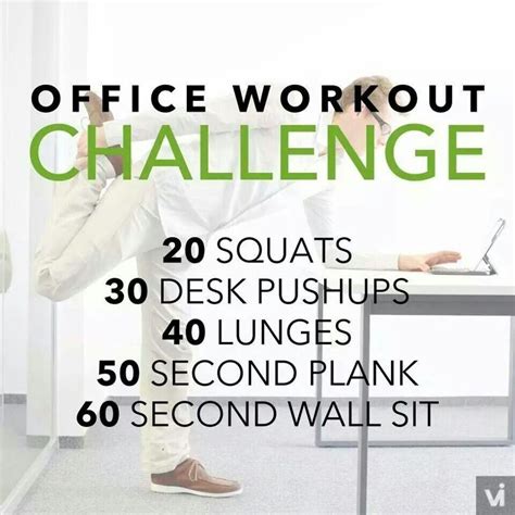 Office Challenge Workout Office Workout Challenge Workout Challenge Office Exercise