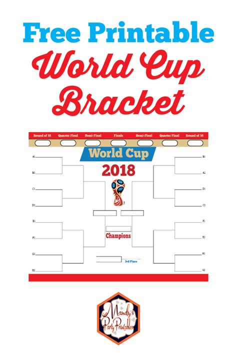 Free Printable World Cup Bracket Printable World Holiday