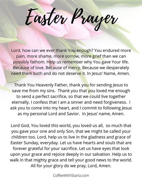 Dear heavenly father, we offer you gratitude for the ability to gather for this easter dinner prayer. Easter prayer does you and your family to use on Resurrection Sunday! #easterprayer # ...