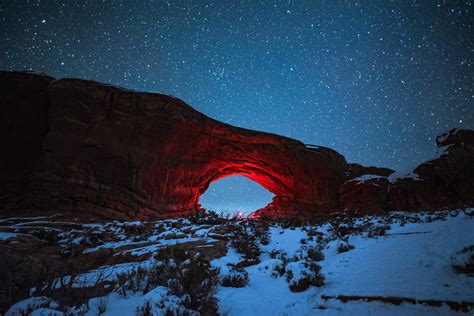 The Portal Arches National Park Utah Taken Just After A Fresh Snow
