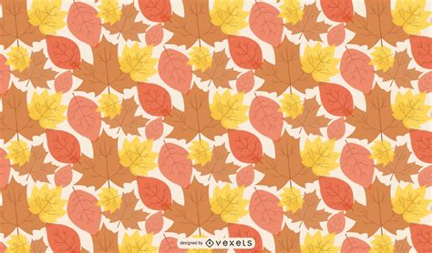 Seamless Linen Autumn Leaves Pattern Vector Download