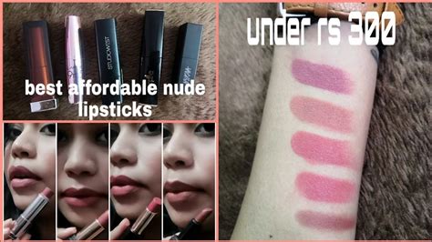 best affordable nude lipsticks under 300rs for indian skin tones youtube