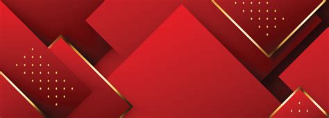 Red And Gold Rectangle Long Banner Design 2282929 Vector Art At Vecteezy