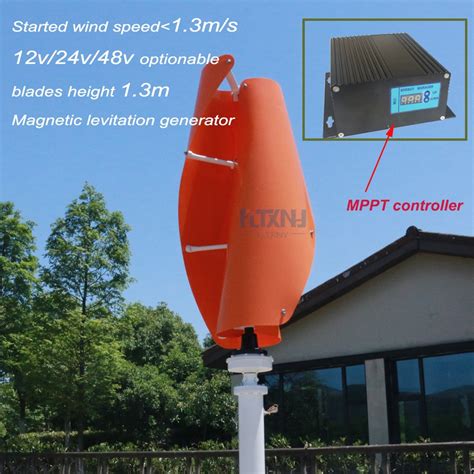 New Maglev Wind Generator 600w 1224v Vertical Axis Wind Turbine With