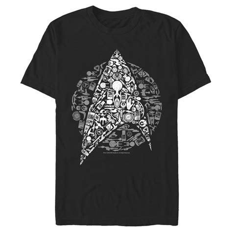 Mens Star Trek Starfleet Icon Collage T Shirt Fifth Sun