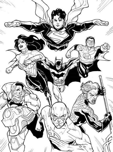 Superheroes A Colorier