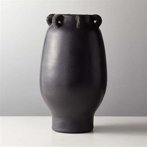 Acadia Modern Black Ceramic Vase Reviews Cb2