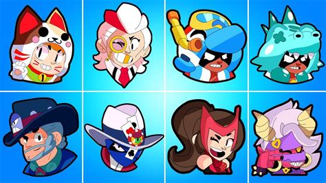 Brawl Stars Skin Icons Whale Watch Nita Goldhand Belle And More