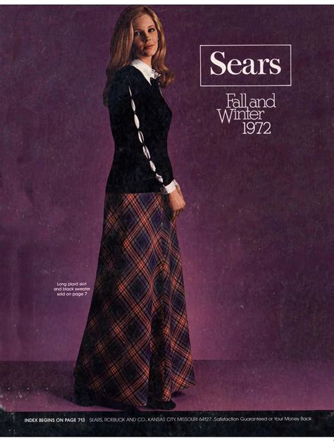 1972 sears fall winter catalog 70s women fashion seventies fashion vintage fashion long plaid