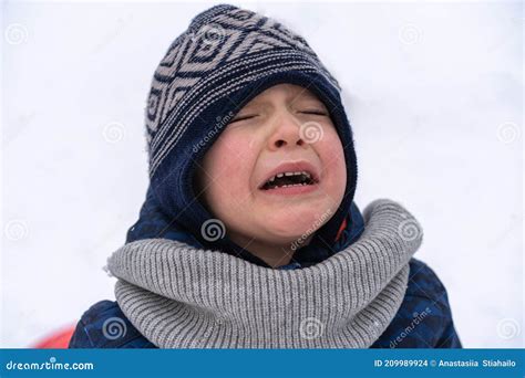 Little Boy Screams And Cries Emotions Stock Photo Image Of Caucasian