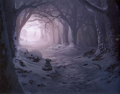 Snowy Tunnel Trail Fantasy Landscape Snow Forest Fantasy Pictures