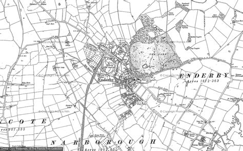 Historic Ordnance Survey Map Of Enderby 1891 1892