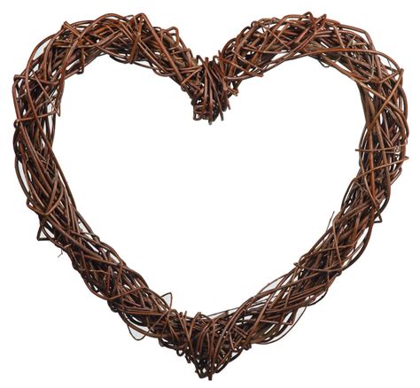 Extra Large Dark Willow Chunky Heart Shaped Wreath By Prestige Wicker