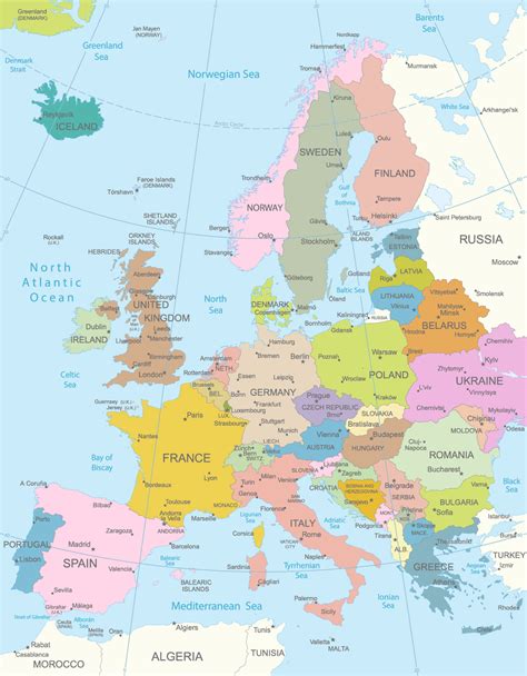 Map Of Europe Guide Of The World