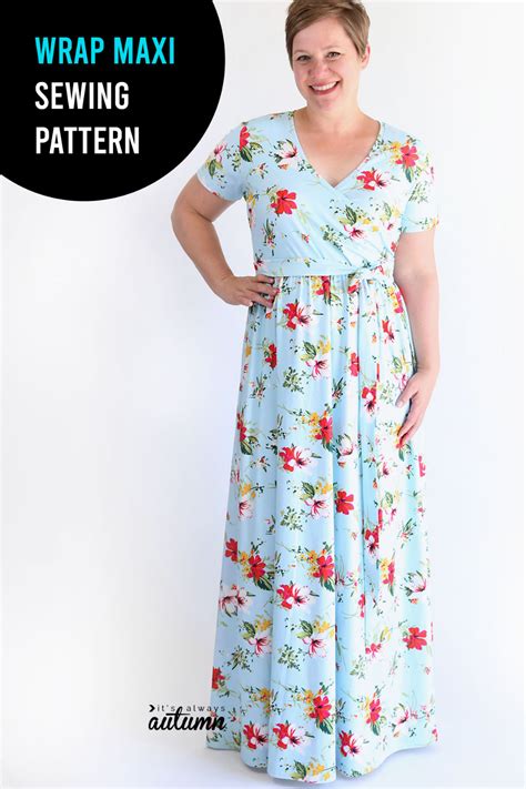 The Wrap Top Maxi Dress Sewing Pattern Tutorial Sewing Patterns Free Sewing Patterns Dress