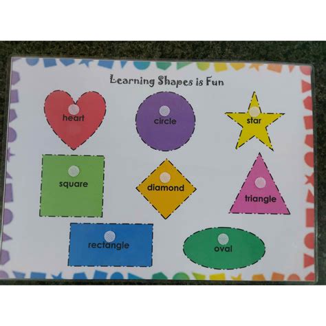 Laminated Shapes Velcro Matching Sorting Activity Back To Back