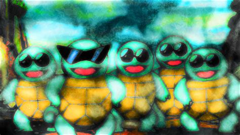 Pokemon Squirtle Squad Pokemon First Generation Squirtle Bright