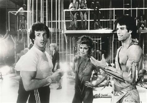 Sylvester Stallone Finola Hughes And John Travolta On The Set Of
